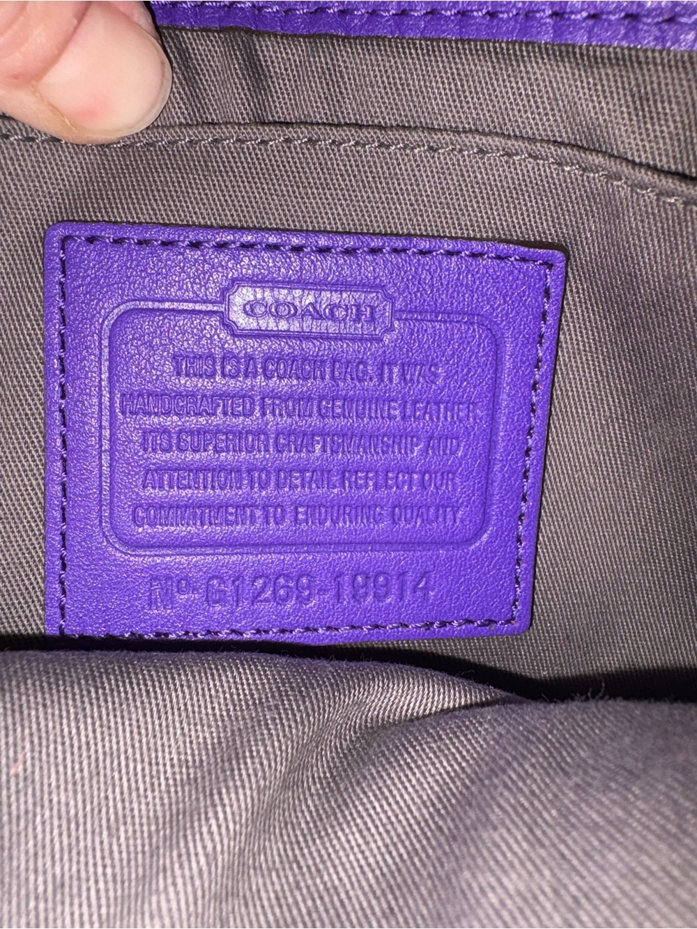 Coach Legacy Crossbody Bag #19914 Penny Ultraviolet Purple - Picture 9 of 9